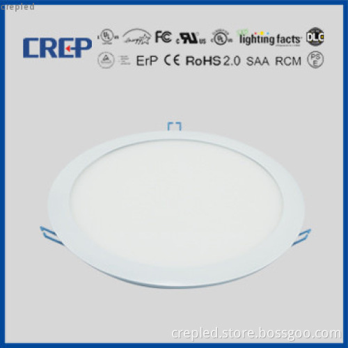 10inch white dimmable round led panel light 24w 1600lm